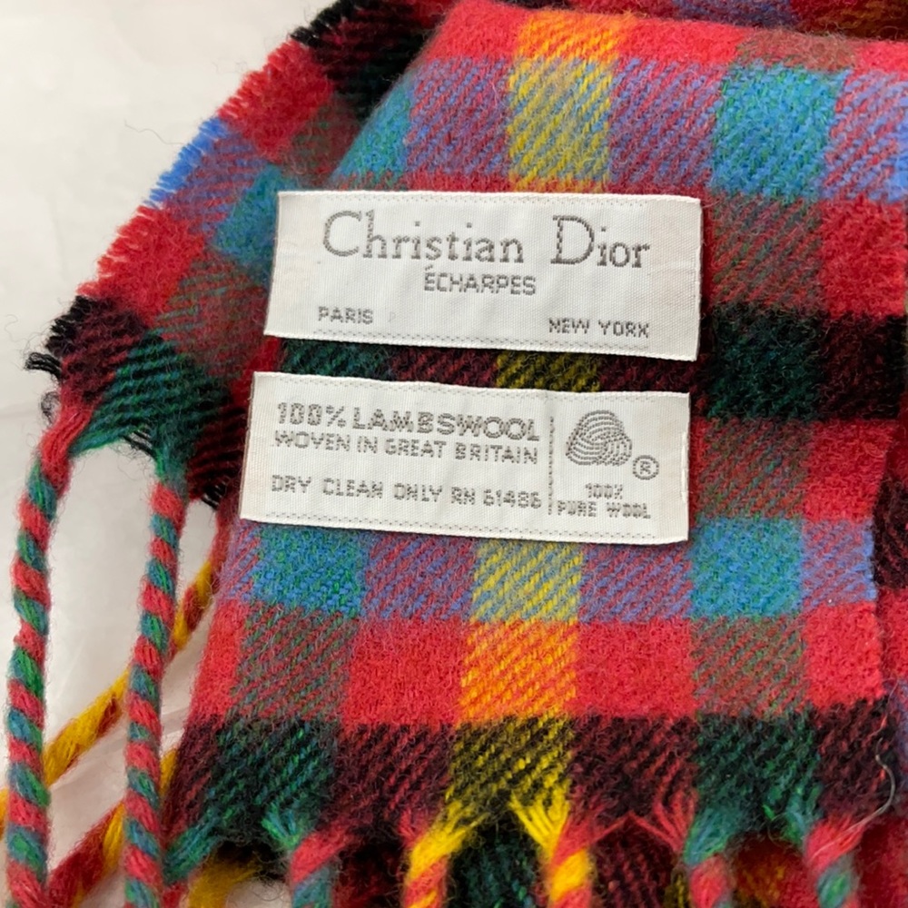 Christian Dior lambs wool scarf